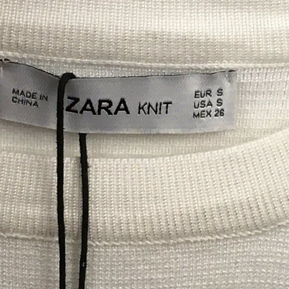 Zara Short Sleeve Knit Top    New with Tags - Picture 3 of 6